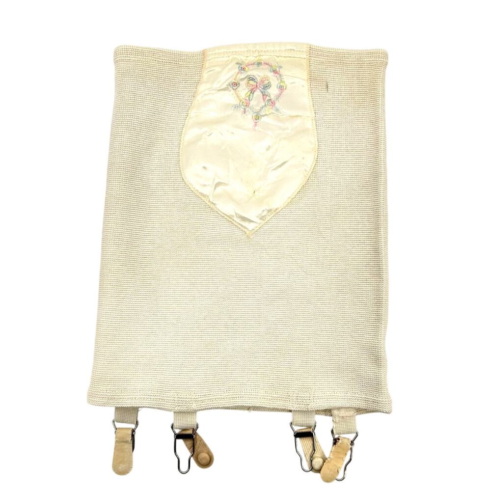 Vintage 50s 60s Women's M‎ Formflex Foundations Open Bottom Girdle Rib Knit